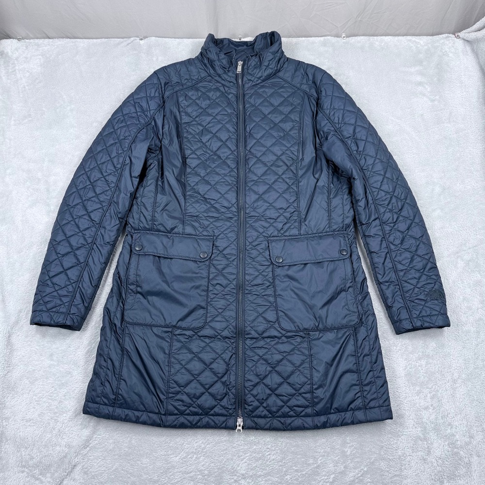 The North Face Ruka Parka Women XL Navy Blue Quilted PrimaLoft Insulated Jacket